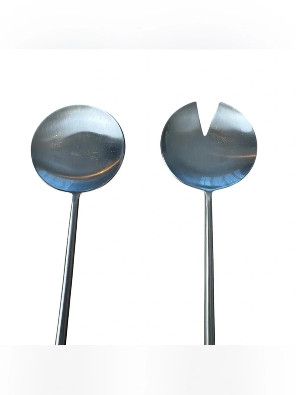NWT Anthropologie Silver Salad Server Set - 2 Piece Long Handle